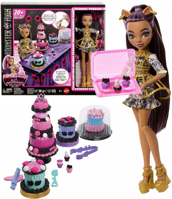 Sada na výrobu strašidelnej a sladkej narodeninovej torty Monster High s Clawdeen Wolf